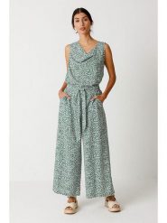 SKFK Spodnie "Dona" w kolorze zielono-białym rozmiar: 40. Białe spodnie materiałowe damskie SKFK, bez wzorów, z materiału. Za 187.99 zł.