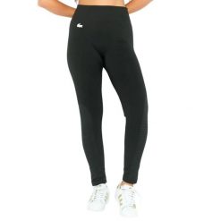 Legginsy treningowe damskie Lacoste. Czarne legginsy damskie Lacoste, uniwersalny, bez wzorów, z materiału. Za 317.00 zł.