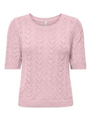 ONLY Sweter w kolorze jasnoróżowym rozmiar: L. Różowe swetry klasyczne damskie Only, l, bez kołnierzyka. Za 79.03 zł.