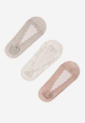 Wielokolorowe Skarpety o Kroju Balerinek z Koronki 3-Pack Tilovira. Komplety bielizny Born2be, bez wzorów, z koronki. Za 11.99 zł.