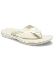 Crocs Japonki "Crocband" w kolorze kremowym rozmiar: 46/47. Brązowe klapki damskie Crocs, bez wzorów, z otwartym noskiem, bez obcasa, bez zapięcia. Za 79.03 zł.