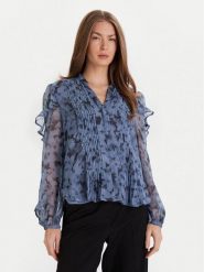 French Connection Bluzka 72ZBA Niebieski Regular Fit. Niebieskie bluzki damskie French Connection, bez wzorów, z syntetyku, bez kołnierzyka, bez ramiączek. Za 249.99 zł.