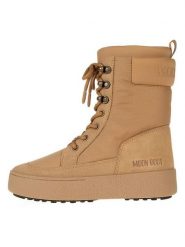 Moon Boot Skórzane botki "Ltrack Combat" w kolorze jasnobrązowym rozmiar: 40. Brązowe botki damskie Moon Boot, z materiału, bez obcasa, bez zapięcia. Za 484.31 zł.