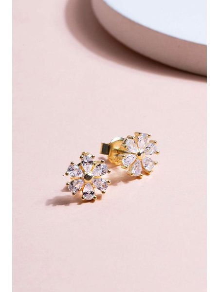 Heliophilia Pozłacane kolczyki-wkrętki z cyrkoniami rozmiar: onesize. Żółte kolczyki damskie Heliophilia, z cyrkonią, pozłacane. Za 39.99 zł.