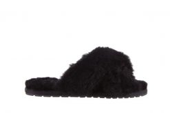 Kapcie Emu Mayberry Black 21 119127, Czarny, Futro naturalne - 36. Czarne kapcie damskie EMU, z futra. W wyprzedaży za 134.10 zł.
