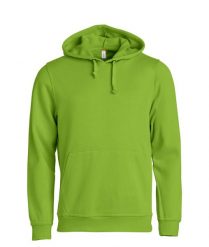Clique Basic Hoody bluza z kapturem unisex, materiał antymech – light green. Zielone bluzy damskie CLIQUE, xl, bez wzorów, z bawełny, z kapturem. Za 172.75 zł.
