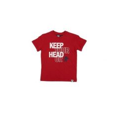 T-shirt z krótkim rękawem, nadrukiem Basic i logo. Czerwone t-shirty damskie LEONE 1947 APPAREL, bez wzorów, bez kołnierzyka. Za 42.06 zł.