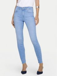 ONLY Jeansy Blush 15363265 Niebieski Skinny Fit. Niebieskie rurki damskie Only, bez wzorów, z bawełny. Za 189.99 zł.