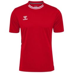 Koszulka Hummel Playful. Czerwone koszulki damskie Hummel, bez wzorów, bez kołnierzyka, bez ramiączek. Za 137.00 zł.
