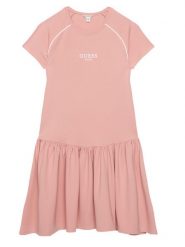 Guess Sukienka codzienna J6RK02 KCY62 Różowy Regular Fit. Czerwone sukienki dziewczęce Guess, z aplikacjami, z syntetyku, bez ramiączek, proste. Za 289.99 zł.