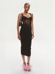 Pinko Sukienka koktajlowa Vision 103757 A1Y7 Czarny Bodycon Fit. Czarne sukienki damskie Pinko, bez wzorów, z syntetyku, wizytowe, bez ramiączek. Za 1,259.00 zł.