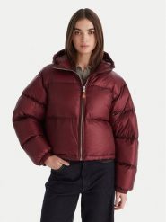 Tommy Hilfiger Kurtka puchowa WW0WW46541 Bordowy Regular Fit. Czerwone kurtki damskie Tommy Hilfiger, m, bez wzorów, z puchu, bez kaptura. Za 1,799.00 zł.
