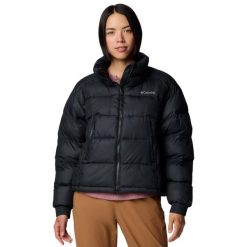 Kurtka sportowa damska Pike Lake II Cropped Jacket. Czarne kurtki sportowe damskie Columbia, l, bez wzorów, z materiału, z kapturem. Za 499.99 zł.