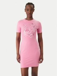 Versace Jeans Couture Sukienka codzienna 80HAOE01 CJ02E Różowy Slim Fit. Czerwone sukienki damskie Versace Jeans Couture, bez wzorów, z bawełny, bez ramiączek. Za 939.99 zł.