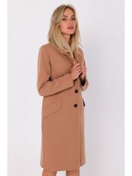 Made of emotion Płaszcz przejściowy w kolorze karmelowym rozmiar: M. Brązowe płaszcze damskie Made Of Emotion, m, bez wzorów, bez kaptura. Za 299.99 zł.