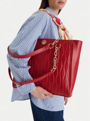 Beverly Hills Polo Club Torebka CEO-BHPC-C-016-09 Czerwony. Czerwone shopper bag Beverly Hills Polo Club, bez wzorów, z materiału, bez dodatków. Za 279.99 zł.