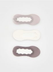 Skarpetki balerinki 3 pack - beżowy. Brązowe skarpetki damskie Reserved, bez wzorów. Za 39.99 zł.