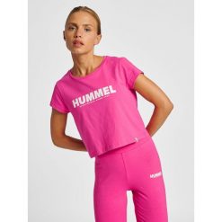 Hummel Koszulka sportowa hml Legacy Woman Cropped T-shirt. Szare koszulki sportowe damskie Hummel, m, bez wzorów, bez ramiączek. Za 55.00 zł.