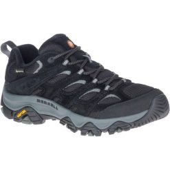 Buty sportowe Merrell Moab 3 szare damskie. Czerwone obuwie sportowe damskie Merrell, z gore-texu, bez zapięcia, trekkingowe. Za 638.30 zł.