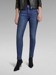 G-Star Dżinsy - Skinny fit - w kolorze granatowym rozmiar: W25/L30. Niebieskie jeansy damskie G-Star, z podwyższonym stanem. Za 162.49 zł.