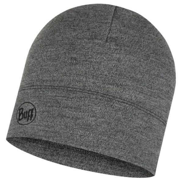 Czapka dla dorosłych BUFF® Midweight Hat LIGHT Merino. Szare czapki damskie Buff, bez wzorów, z wełny. Za 112.99 zł.