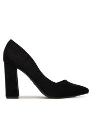 DeeZee Czółenka XLO-BLACK SU Czarny. Czarne czółenka damskie DeeZee, bez wzorów, z materiału, bez obcasa. Za 129.99 zł.