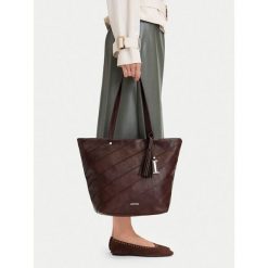 Torebka Lasocki. Brązowe shopper bag Lasocki, bez wzorów, bez dodatków. Za 189.99 zł.