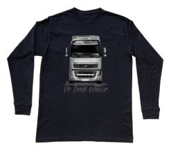 Volvo FH — bluzka z długim rękawem (Rozmiar: S (dorosła); Kolor koszulki: czarny; Rodzaj nadruku: Volvo FH). Czarne bluzki damskie nikiniki, s, bez wzorów, z bawełny, bez kołnierzyka, bez ramiączek. Za 99.00 zł.