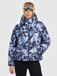 4F Kurtka narciarska membrana 5000 damska - multikolor XL. Brązowe kurtki sportowe damskie 4F, na zimę, xl, bez wzorów, bez kaptura. Za 499.99 zł.