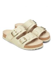 Marc O´Polo Klapki w kolorze kremowym rozmiar: 42. Brązowe klapki damskie bez wzorów, z otwartym noskiem, bez obcasa, bez zapięcia. Za 249.76 zł.