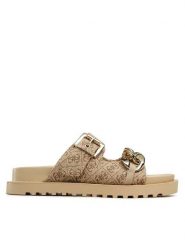 Guess Klapki Fatema2 FL6FT2 FAL03 Brązowy. Brązowe klapki damskie Guess, z aplikacjami, z materiału, bez obcasa, bez zapięcia. Za 309.99 zł.