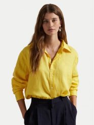 Polo Ralph Lauren Koszula 211970730 Żółty Classic Fit. Żółte koszule damskie Polo Ralph Lauren, xs, bez wzorów, ze lnu, biznesowe, bez kołnierzyka, bez ramiączek. Za 409.99 zł.