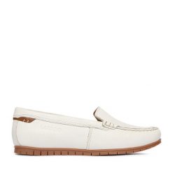 Mokasyny Lasocki. Białe mokasyny damskie Lasocki, bez obcasa. Za 179.99 zł.