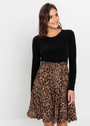 Sukienka mini. Czarne sukienki damskie bonprix, bez wzorów, bez ramiączek. Za 169.99 zł.