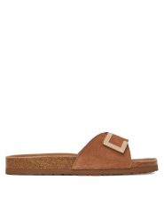 Lasocki Klapki HYSC0122056-1 Brązowy. Brązowe klapki damskie Lasocki, bez wzorów, ze skóry, bez obcasa, bez zapięcia. Za 119.99 zł.