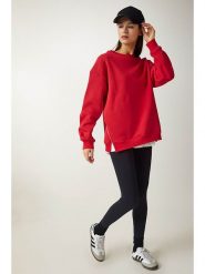 Happiness Istanbul Bluza w kolorze czerwonym rozmiar: 40. Czerwone bluzy damskie Happiness Istanbul, bez wzorów, z bawełny, bez kaptura. Za 106.13 zł.