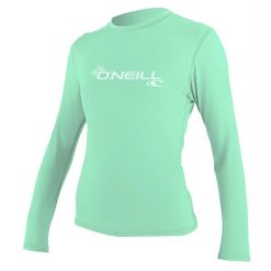 Koszulka do pływania damska O'Neill Basic Skins Sun Shirt. Niebieskie bluzki damskie O'Neill, s, bez wzorów, sportowe, bez kołnierzyka, bez ramiączek. Za 213.50 zł.