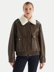 MICHAEL Michael Kors Kurtka z imitacji skóry 77A1487M52 Brązowy Relaxed Fit. Brązowe kurtki damskie MICHAEL Michael Kors, l, bez wzorów, ze skóry, bez kaptura. Za 1,389.00 zł.