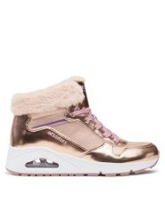 Skechers Sneakersy Uno Cozy On Air 310518L/RSGD Złoty. Żółte buty sportowe dziewczęce Skechers, bez wzorów, z materiału, bez zapięcia. Za 219.99 zł.