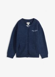 Kardigan oversize. Niebieskie kardigany damskie bonprix, bez wzorów. Za 54.99 zł.