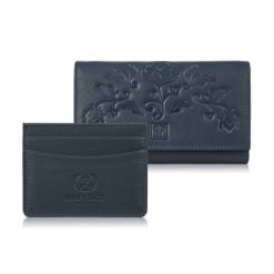 Zestaw prezentowy dla niej portfel damski w kwiaty T-45 i skórzane etui na karty T-151 Paolo Peruzzi ZUP-144-DB. Niebieskie portfele damskie PAOLO PERUZZI, bez wzorów, ze skóry. Za 99.00 zł.