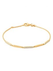 L'atelier précieux Pozłacana bransoletka z cyrkoniami rozmiar: onesize. Żółte bransoletki damskie l'Atelier precieux, pozłacane. Za 250.94 zł.