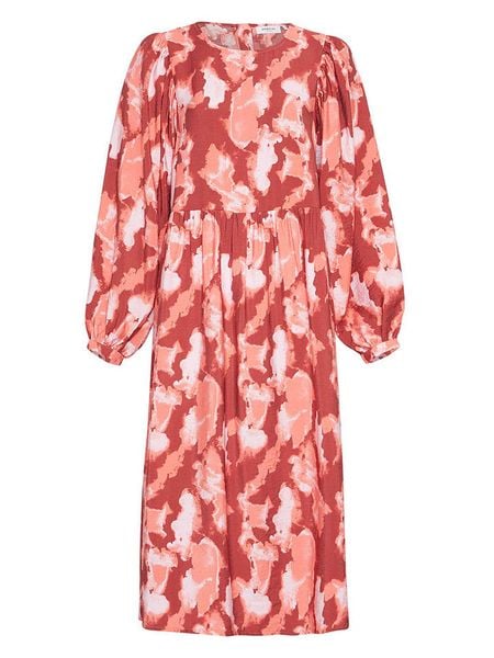 MOSS COPENHAGEN Sukienka "Magnella Ladonna" w kolorze czerwono-różowym rozmiar: S. Czerwone sukienki damskie Moss Copenhagen, bez wzorów, z wiskozy, klasyczne, bez ramiączek. Za 91.77 zł.