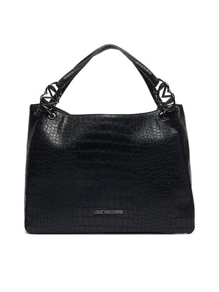 LOVE MOSCHINO Torebka JC4014PP1PLF0000 Czarny. Czarne shopper bag Love Moschino, bez wzorów, ze skóry, bez dodatków. Za 1,009.00 zł.