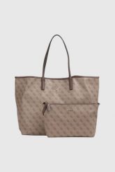 GUESS Beżowa shopperka damska Victtoria Large 2 In 1. Brązowe shopper bag Guess, ze skóry ekologicznej, duże, bez dodatków. W wyprzedaży za 559.99 zł.