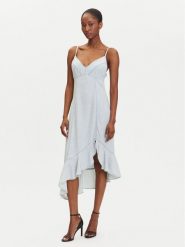 Guess Sukienka codzienna W5GK44 D5N81 Niebieski Regular Fit. Niebieskie sukienki damskie Guess, z aplikacjami, z lyocellu, bez ramiączek. Za 669.99 zł.