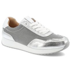 Srebrne Sneakersy S.Barski Eleganckie Obuwie Damskie. Szare obuwie sportowe damskie S.BARSKI, na wiosnę, bez zapięcia. Za 219.00 zł.
