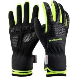 Rękawiczki rowerowe długie dla dorosłych zimowe 3M Thinsulate Rockbros S339. Czarne rękawiczki damskie ROCKBROS, bez wzorów. Za 199.00 zł.