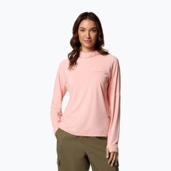 Bluza damska Columbia Skien Valley Hoodie. Czerwone bluzy damskie Columbia, bez wzorów, bez kaptura. Za 249.99 zł.