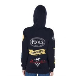 Damska bluza jeździecka Pool's Multilogo. Niebieskie bluzy damskie POOL'S, s, bez wzorów, z bawełny, z kapturem. Za 495.20 zł.